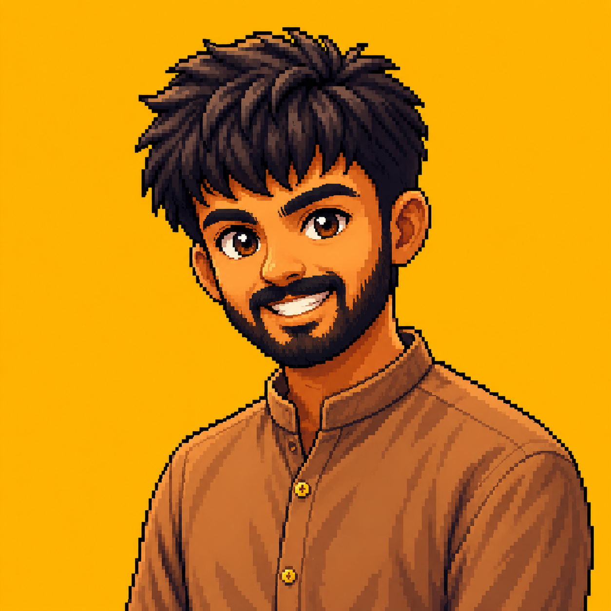 Nijeesh NJ, pixel-art portrait